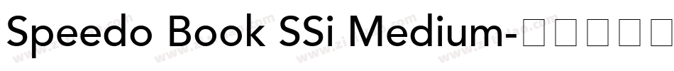 Speedo Book SSi Medium字体转换